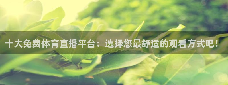 十大免费体育直播平台：选择您最舒适的观看方式吧！